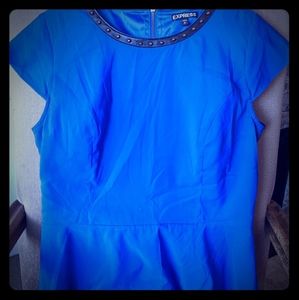 Blue Peplum Top